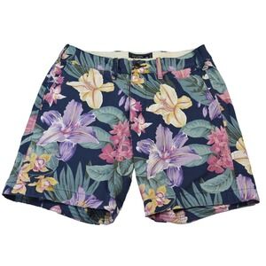 Abercrombie Fitch Stretch Shorts Flat Front Chino‎ Floral Pattern Men's 30